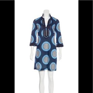 Tory Burch Blue Sunflower tunic dress
